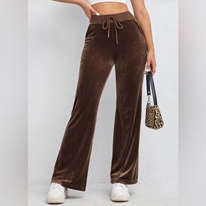 Brown velvet pants